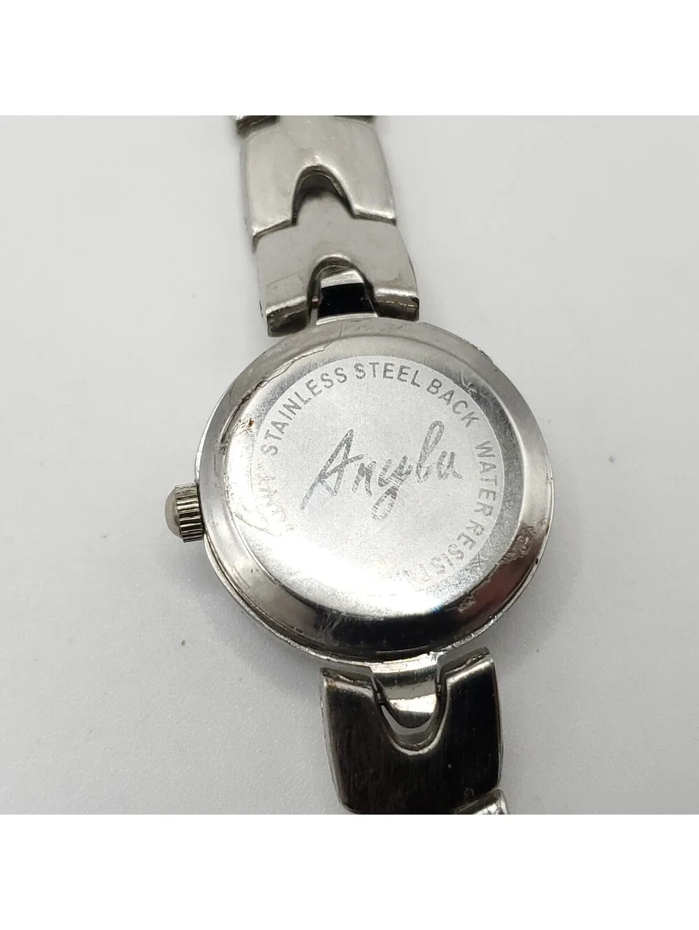 Anylu Quartz Blue Dial And Gem Bezel 21mm Womens Watch New Battery 7